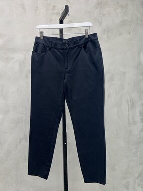 Lafayette 148 New York Navy Tapered Ponte Pants in good condition